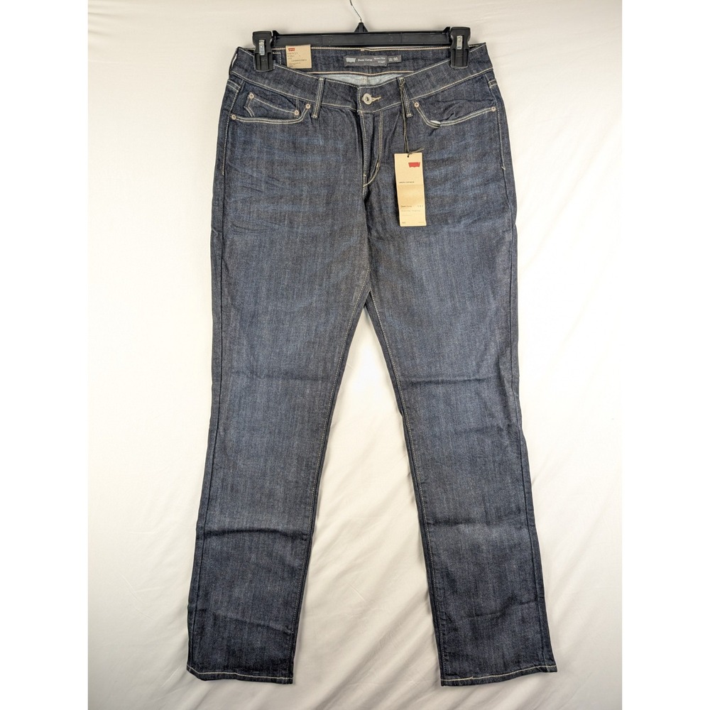 New Levis Demi Curve Jeans Womens 10/30 Blue Modern Straight Leg